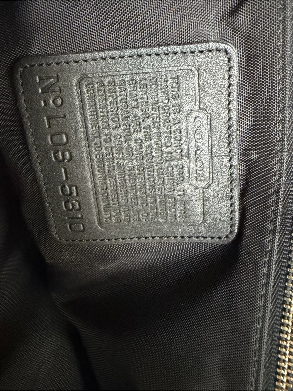 Vintage Coach L0S-5310 Black Leather Briefcase Messenger Laptop BagShoulderStrap